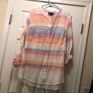 NWT Lane Bryant Spring button down